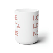 Load image into Gallery viewer, Love Light & No BS Mug in Pink