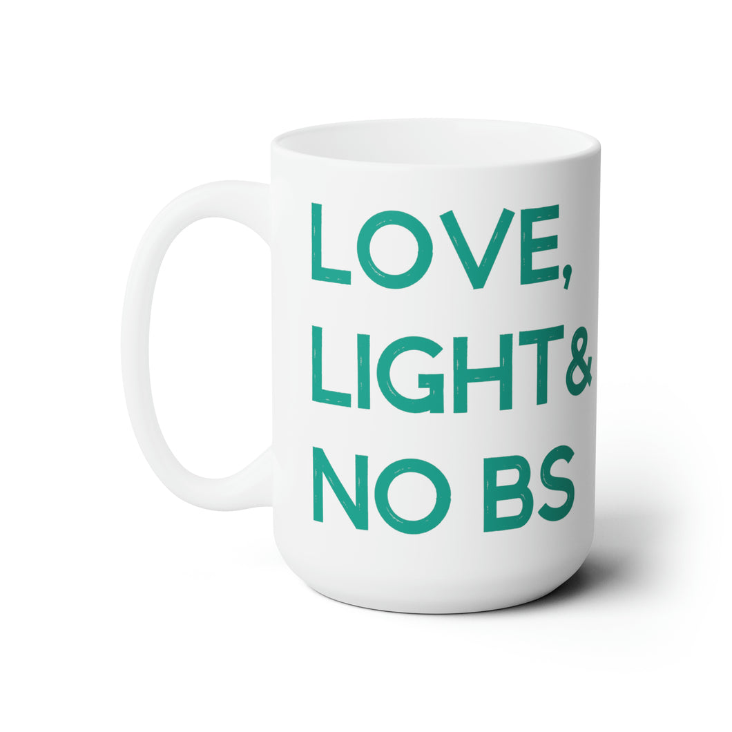 Love Light & No BS Mug in Teal