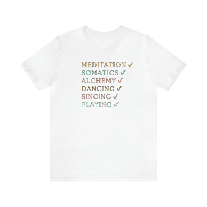 Meditation Check Short Sleeve Tee