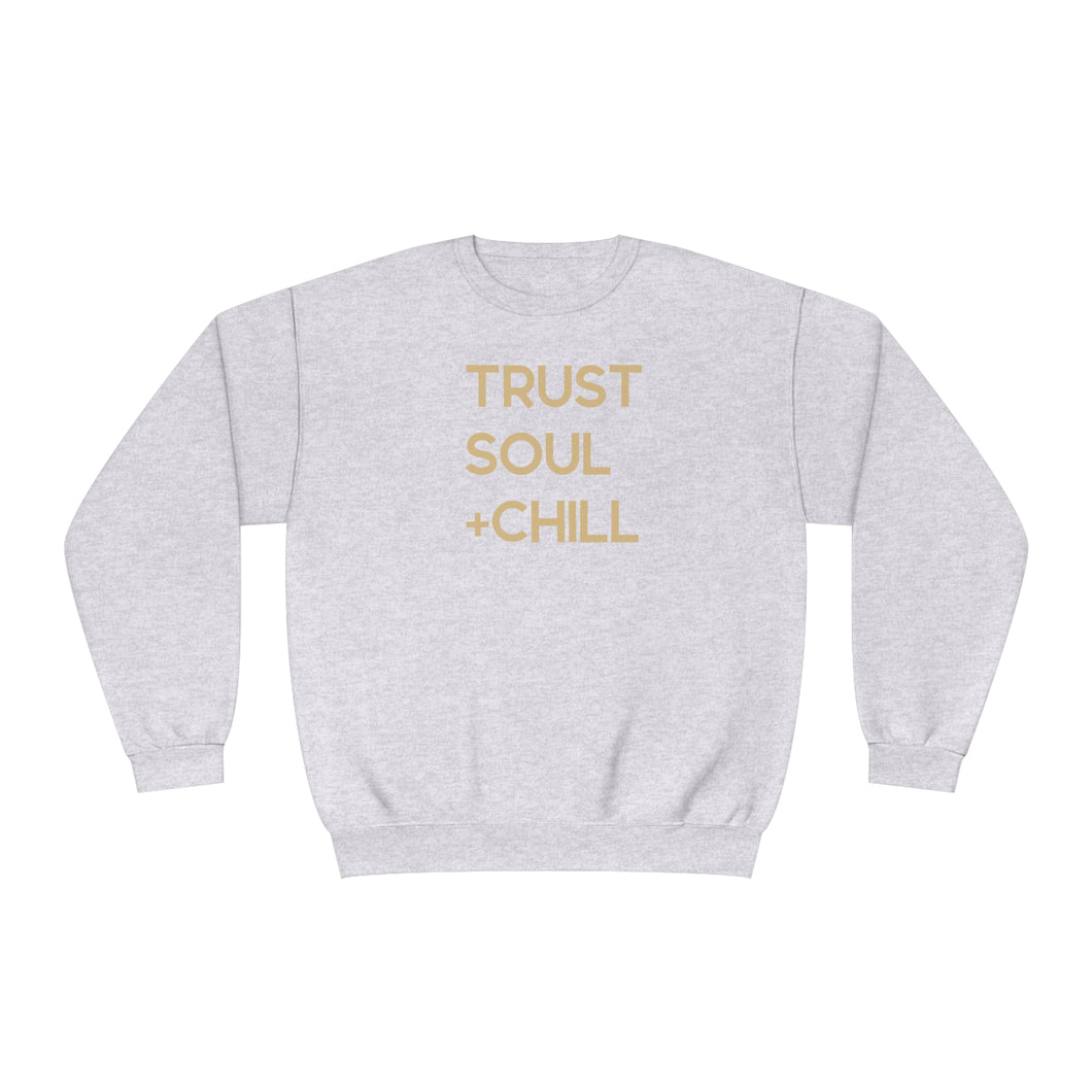 Trust Soul + Chill Sweatshirt Gold/Black